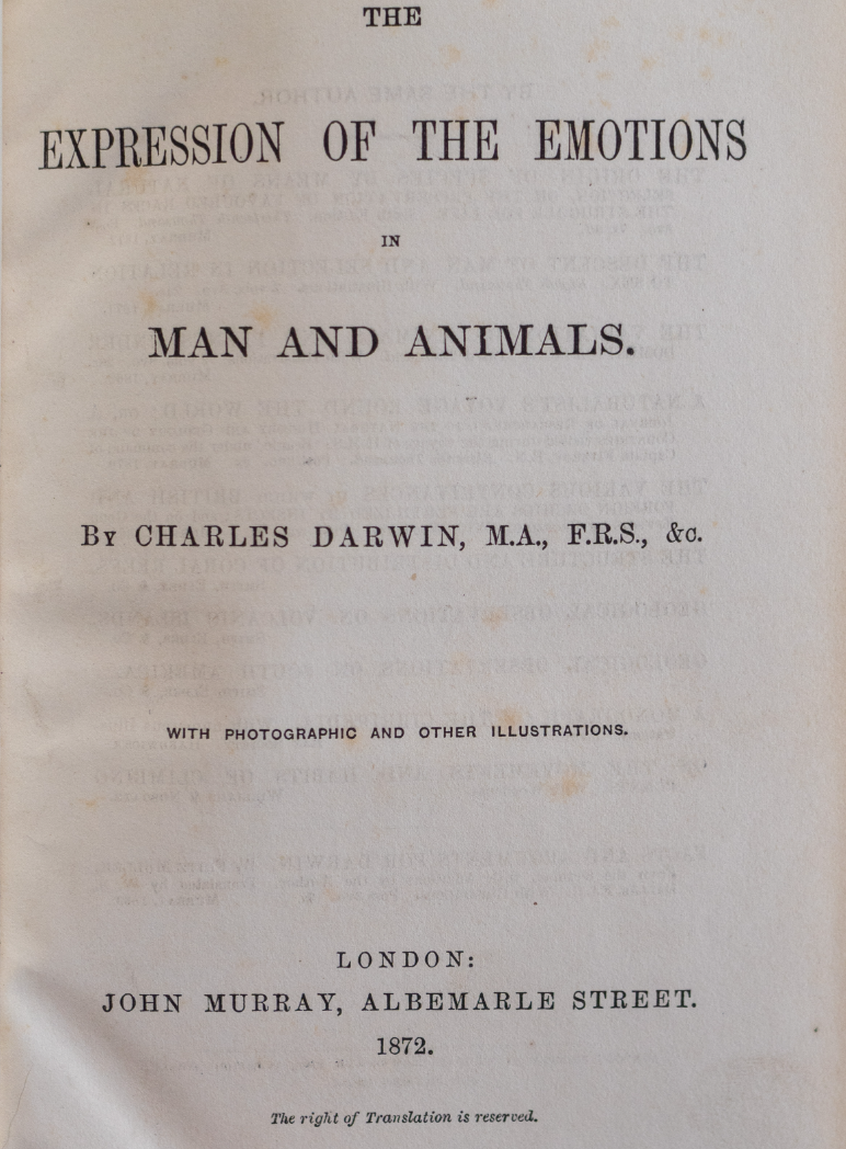 The Expression of the Emotions in Man and Animals